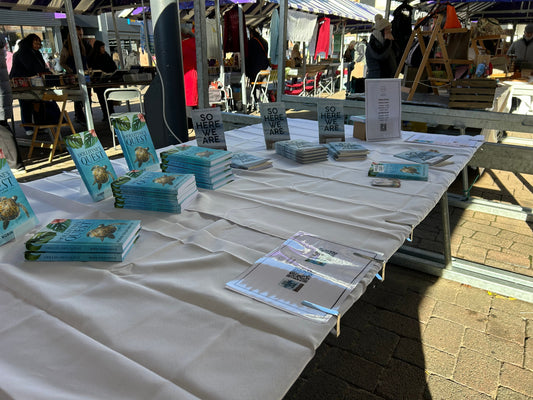 My books on display at the Christmas Eco Fair